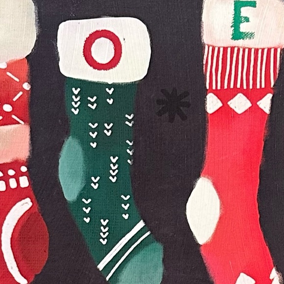 🎄🌟2xHP🌟NOEL Christmas Stockings Tabletop or Wall Decor by Kirklands - Picture 8 of 8